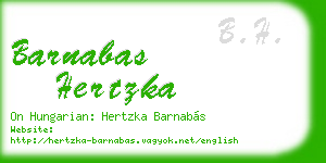 barnabas hertzka business card